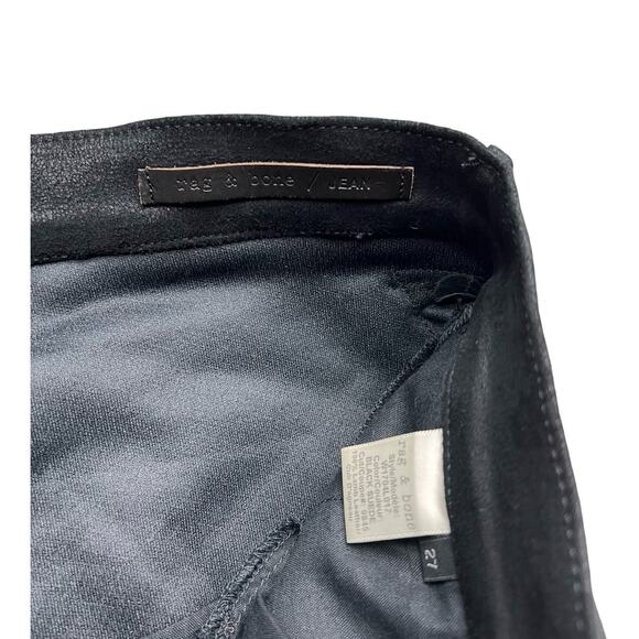 $850 rag & bone Black Lamb Leather Pants - 27 - Picture 6 of 7